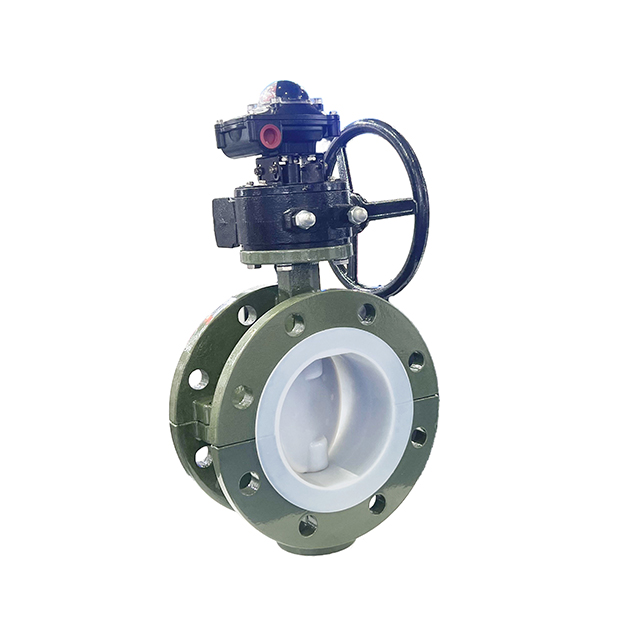 信号头涡轮衬氟法兰蝶阀